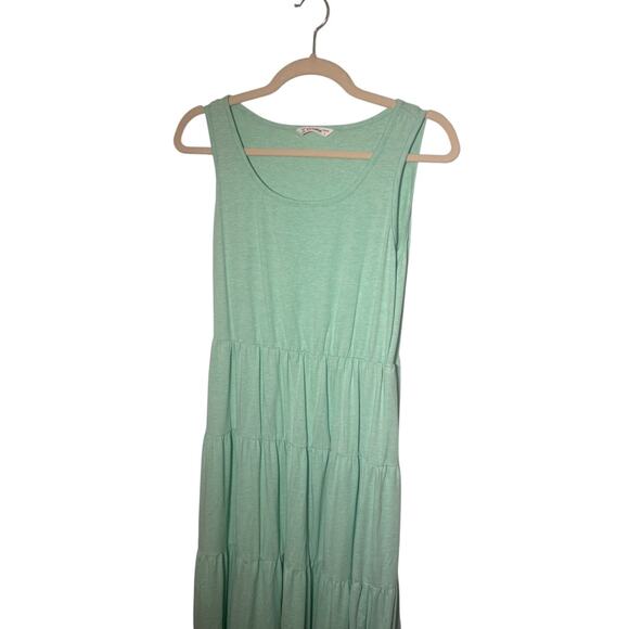Patpat Size Large Sleeveless Tiered Maxi Sundress Mint Green Heathered Summer - Picture 3 of 7